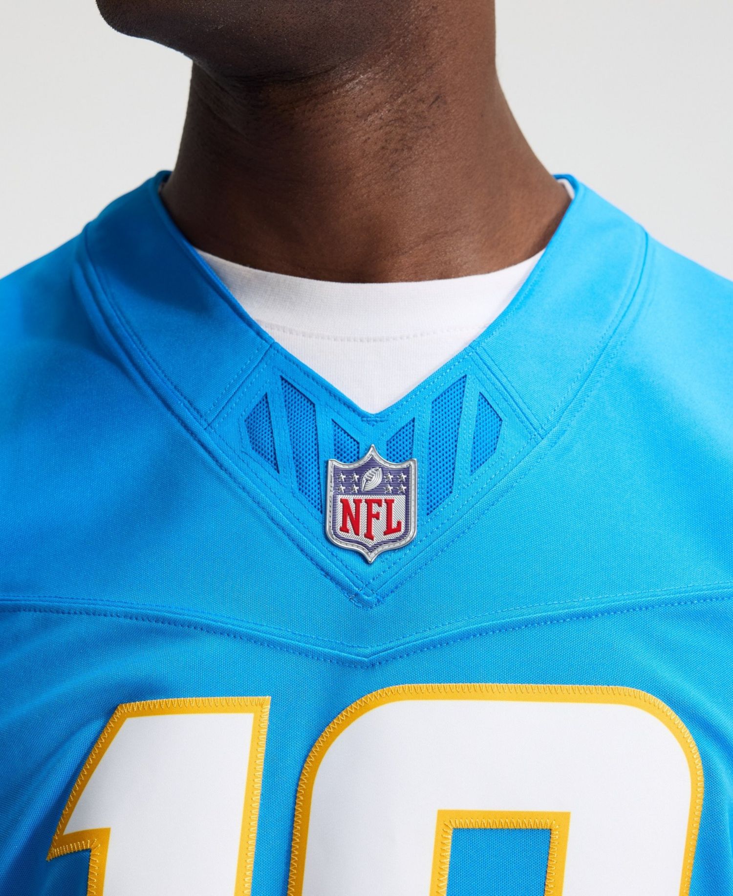 Men's Justin Herbert Powder Blue Los Angeles Chargers Vapor F.U.S.E. Stitched Limited Jersey