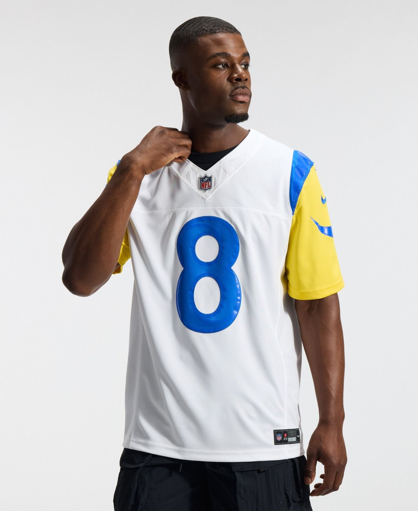 Мужской топ Nike Jared Verse White Los Angeles Rams Vapor F.U.S.E. Sewn Down Limited Jersey — фото 10