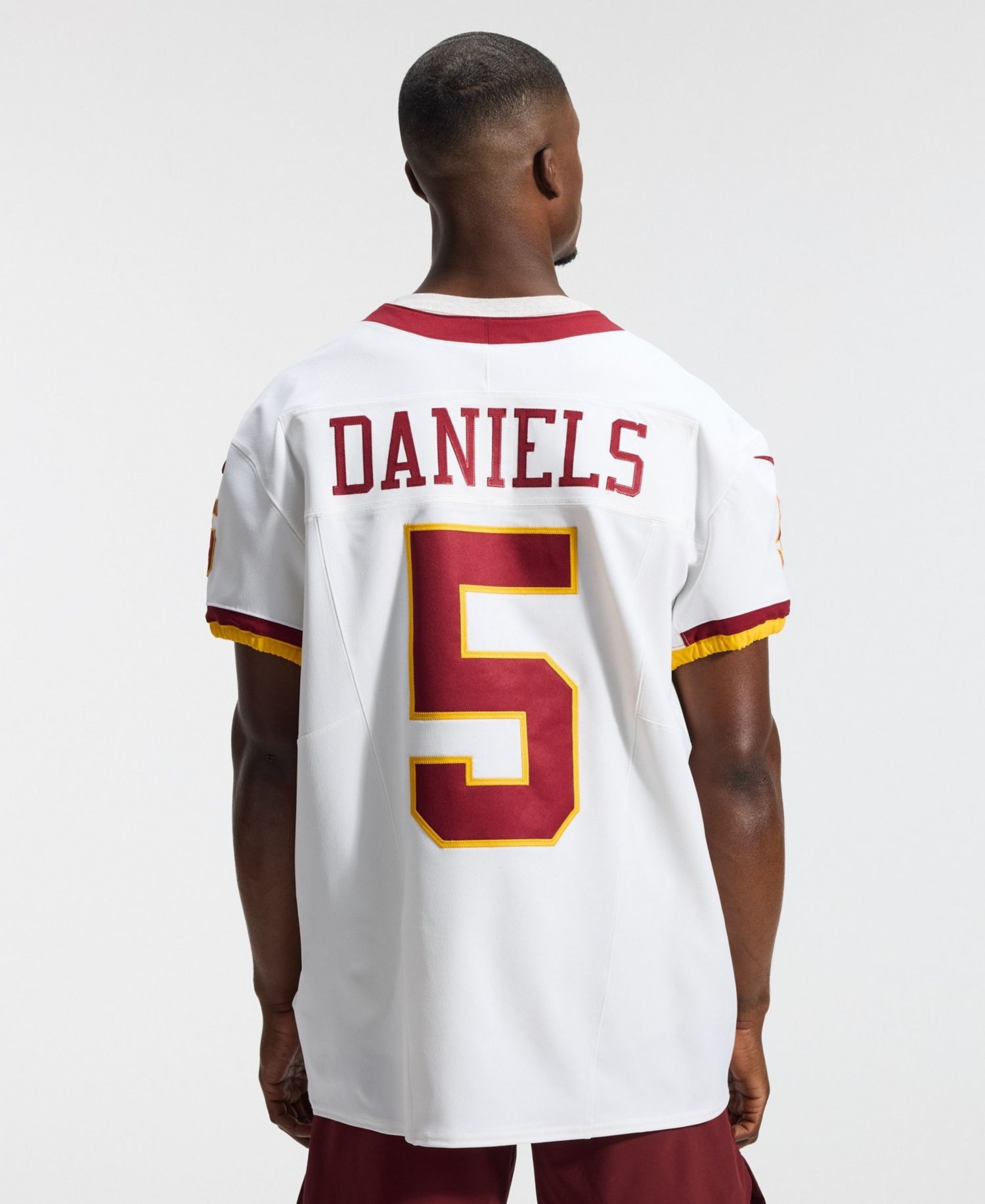 Men's Jayden Daniels White Washington Commanders Alternate 2 Super Bowl Era Vapor F.U.S.E. Elite Jersey