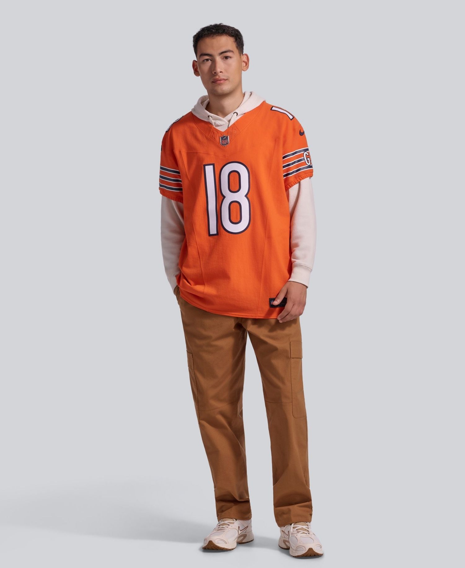 Men's Caleb Williams Orange Chicago Bears Alternate Vapor F.U.S.E. Elite Jersey
