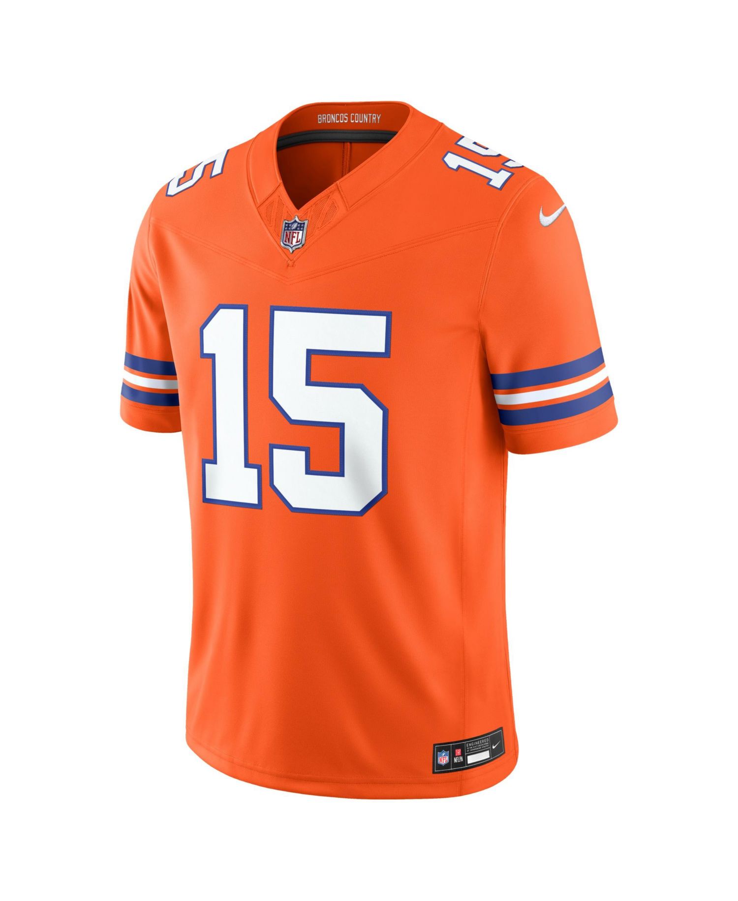 Men's Nik Bonitto Orange Denver Broncos Alternate Mile High Collection 1977 Throwback Vapor F.U.S.E. Stitched Limited Jersey