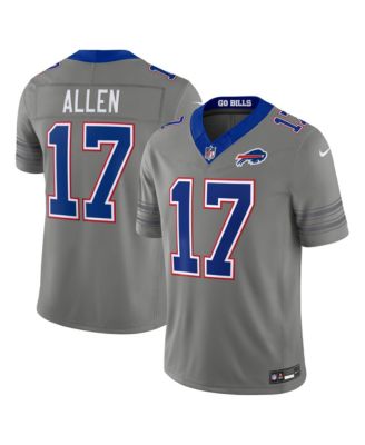 Men's Josh Allen Gray Buffalo Bills Nickel City Vapor F.U.S.E. Stitched Limited Jersey