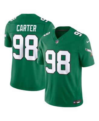 Men's Jalen Carter Kelly Green Philadelphia Eagles Vapor F.U.S.E. Stitched Limited Jersey