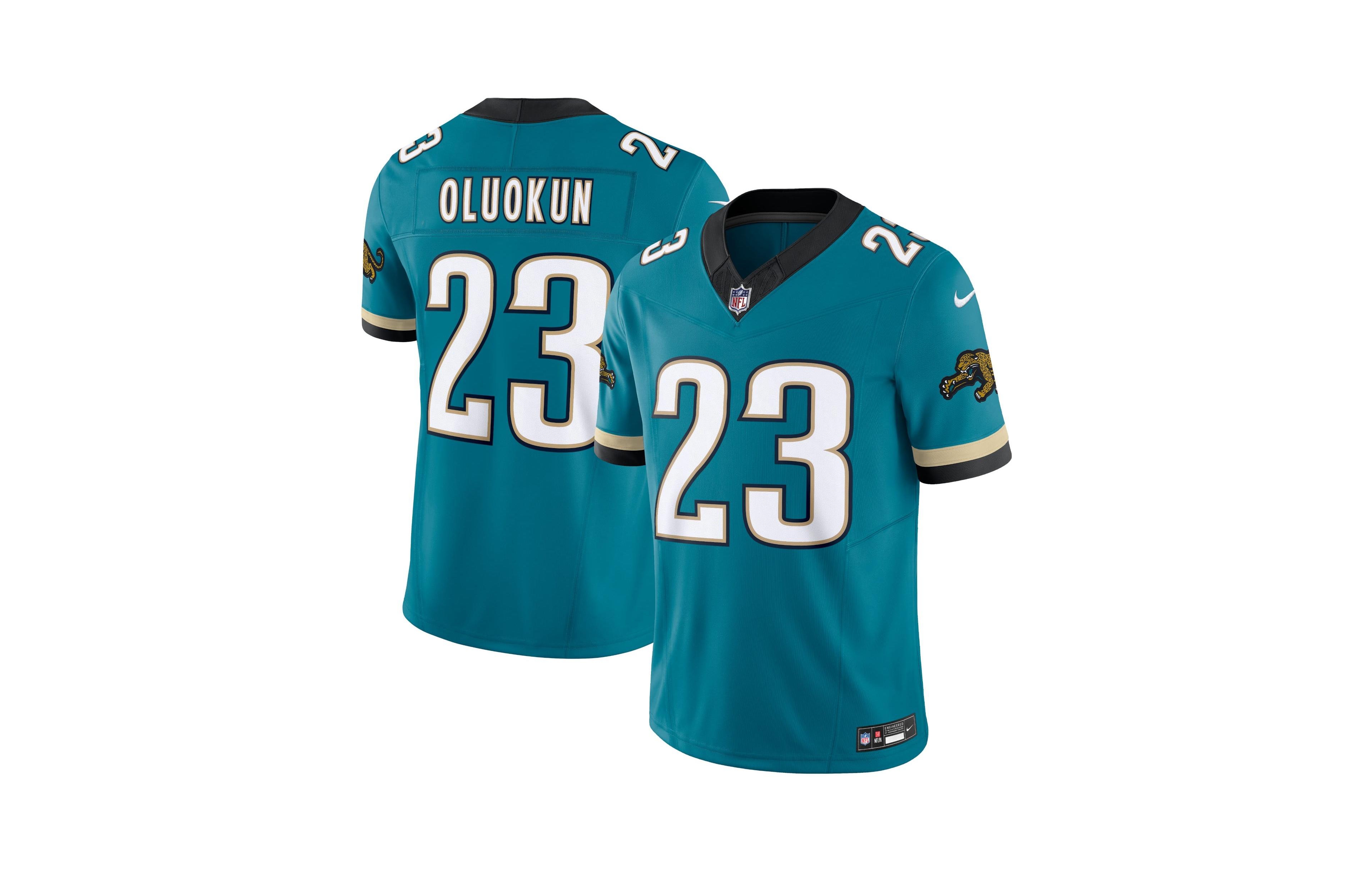Nike Men's Foye Oluokun Teal Jacksonville Jaguars Prowler Throwback Vapor F.u.s.e. Limited Jersey
