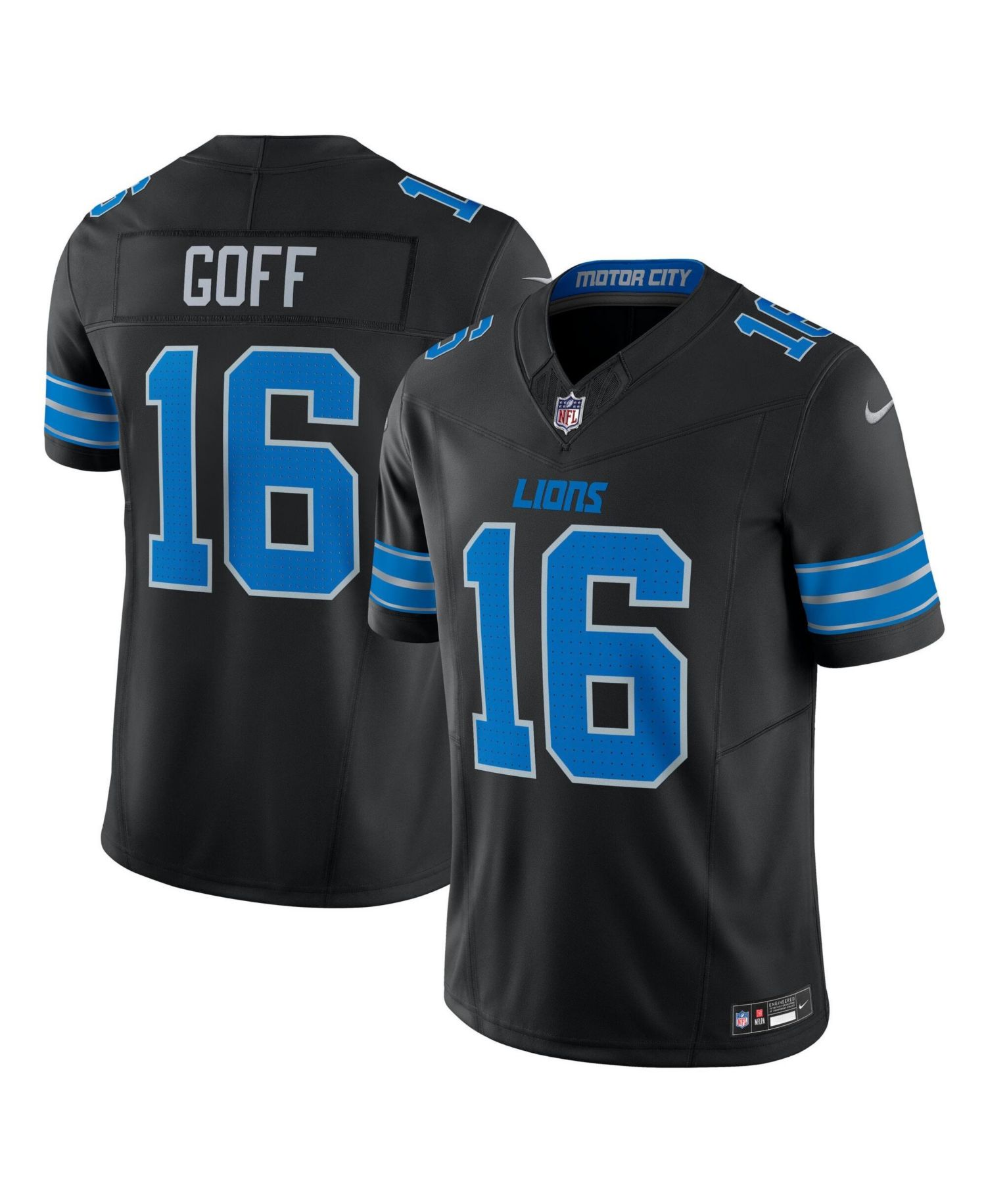 Men's Jared Goff Black Detroit Lions Vapor F.U.S.E. Limited Jersey