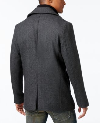 American Rag Men's Double Breasted Twill Peacoat, Created for Macy's 
