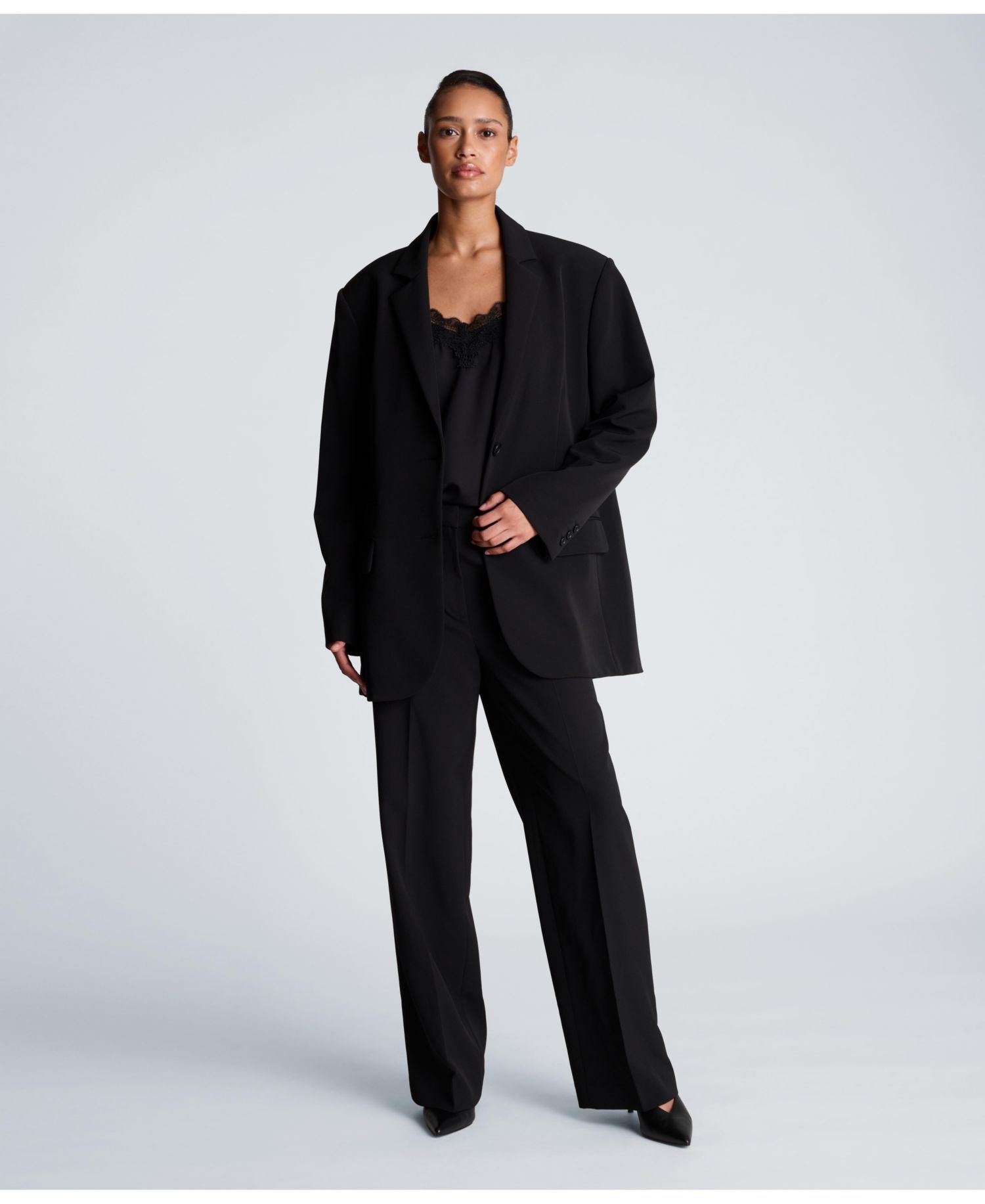 Women's Luxe Stretch Twill Two-Button Boyfriend Blazer