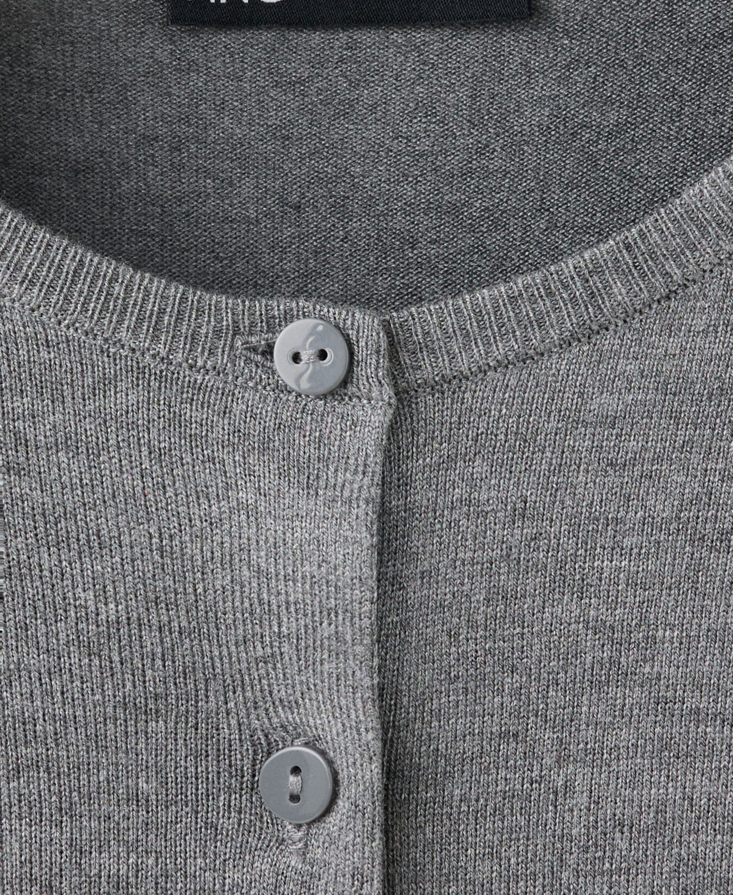 Women's Knitted Button Crew-Neck Cardigan