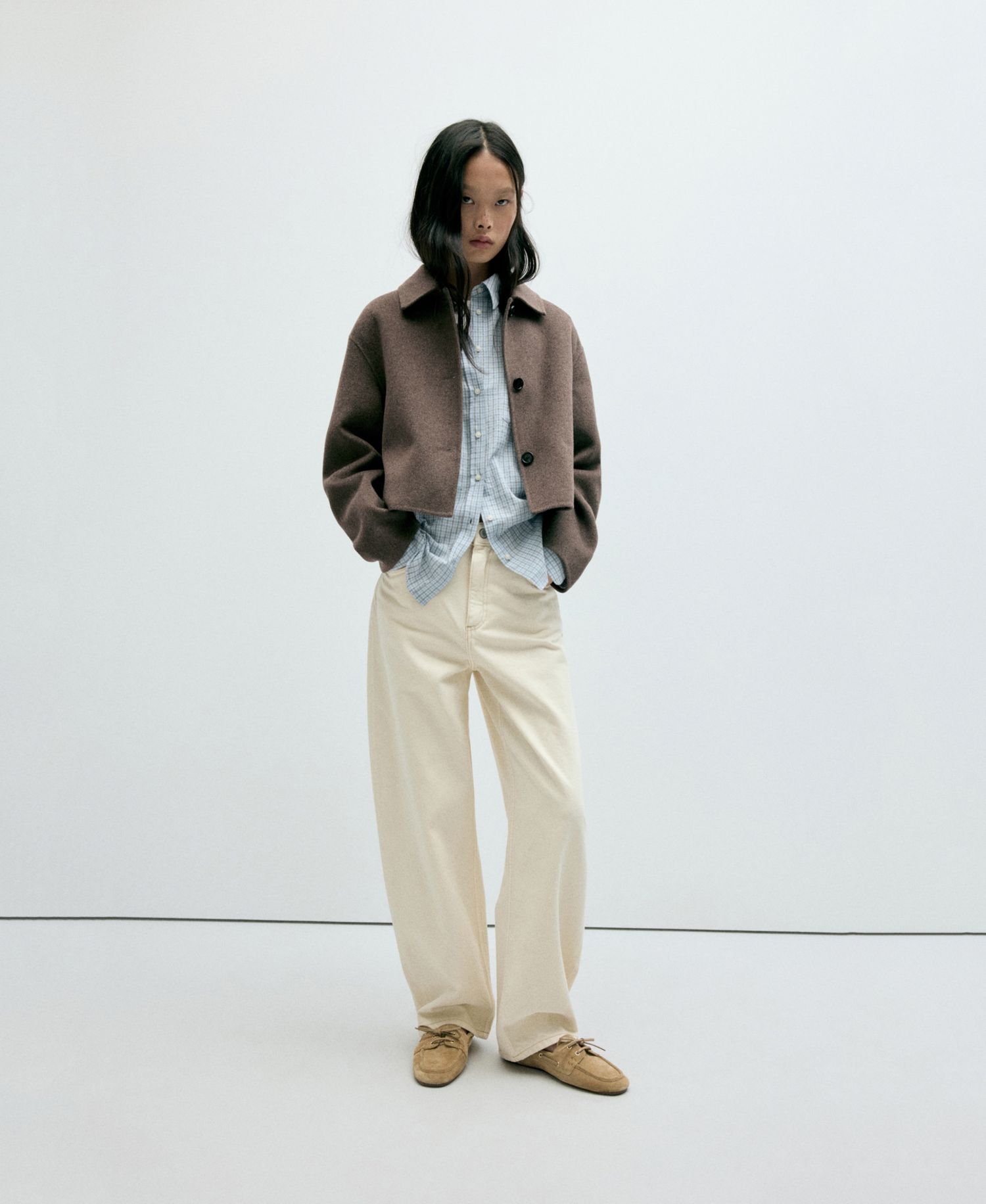 Women's Wool-Blend Cropped Jacket