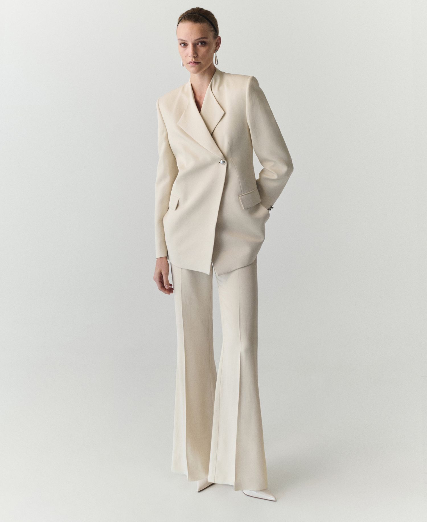 Women's Notch Lapel Lined Suit Blazer