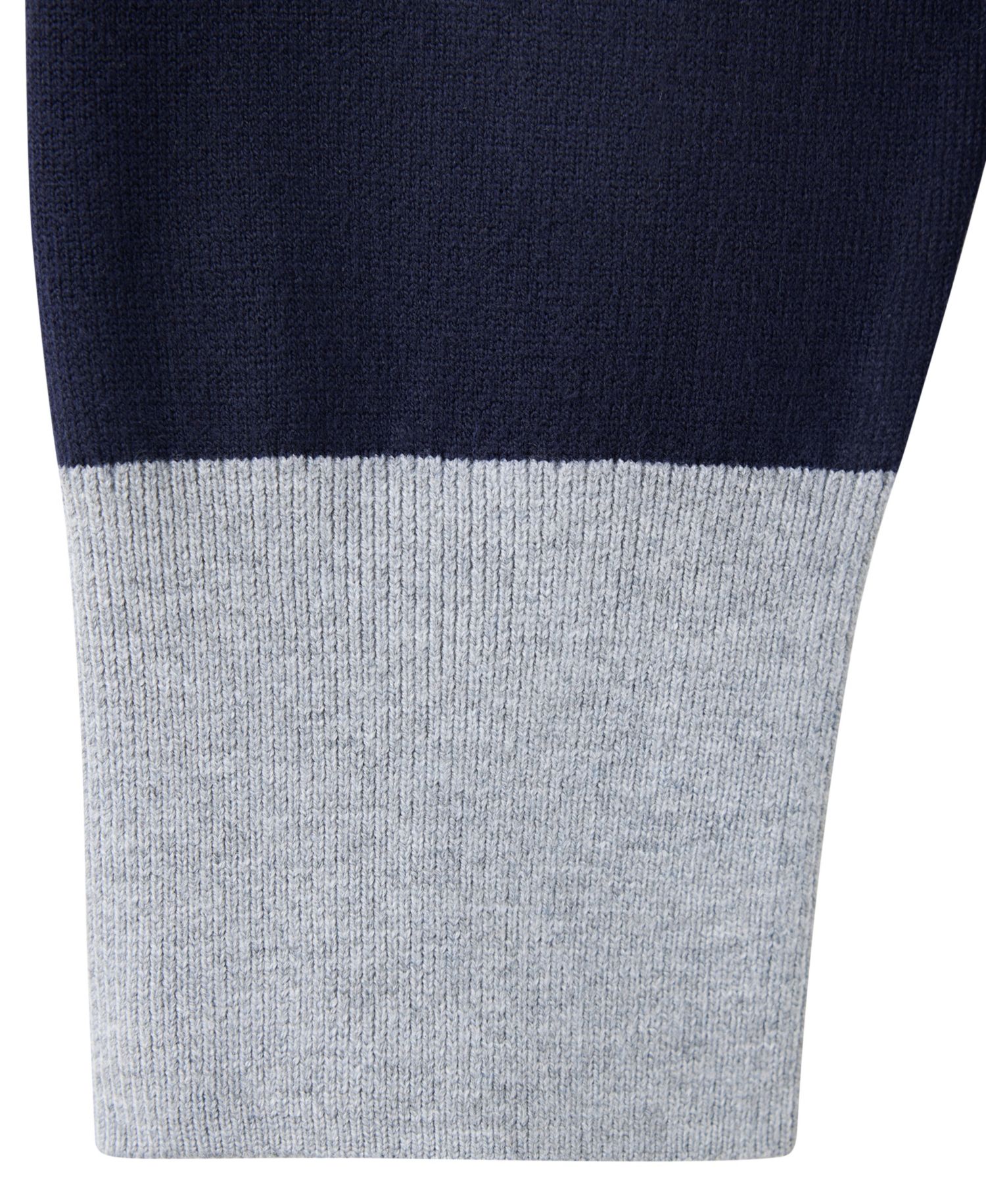 Women's Striped Polo-Neck Long-Sleeve Sweater