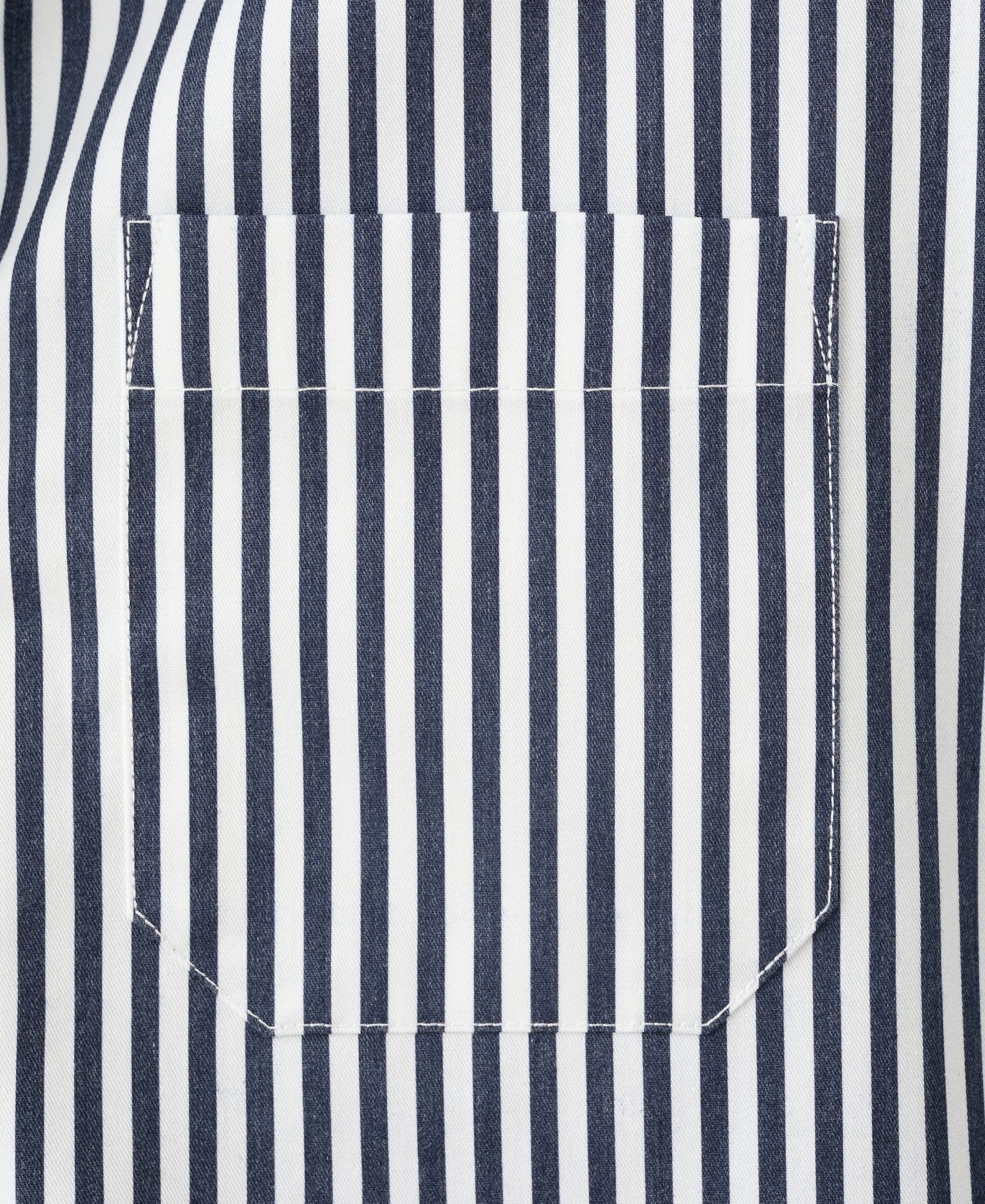 Женская рубашка Mango Striped Long-Sleeve Button-Down, цвет: Тёмно-синий — фото 3