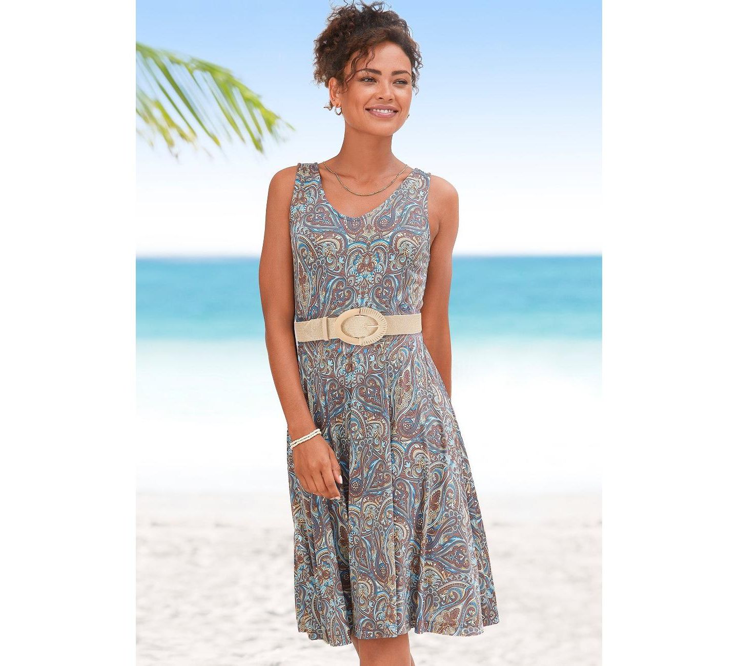 Женское платье LASCANA Viscose Paisley Print Sleeveless Short — фото 2