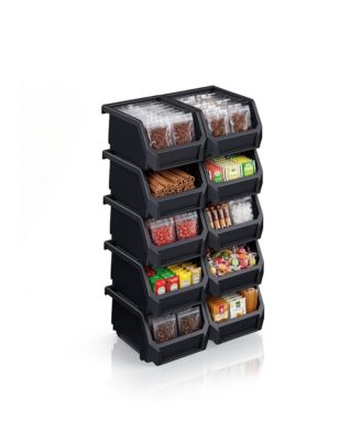 Extra Small Open Front Stackable Kitchen Storage Bin - Pantry and Cabinet Organizer