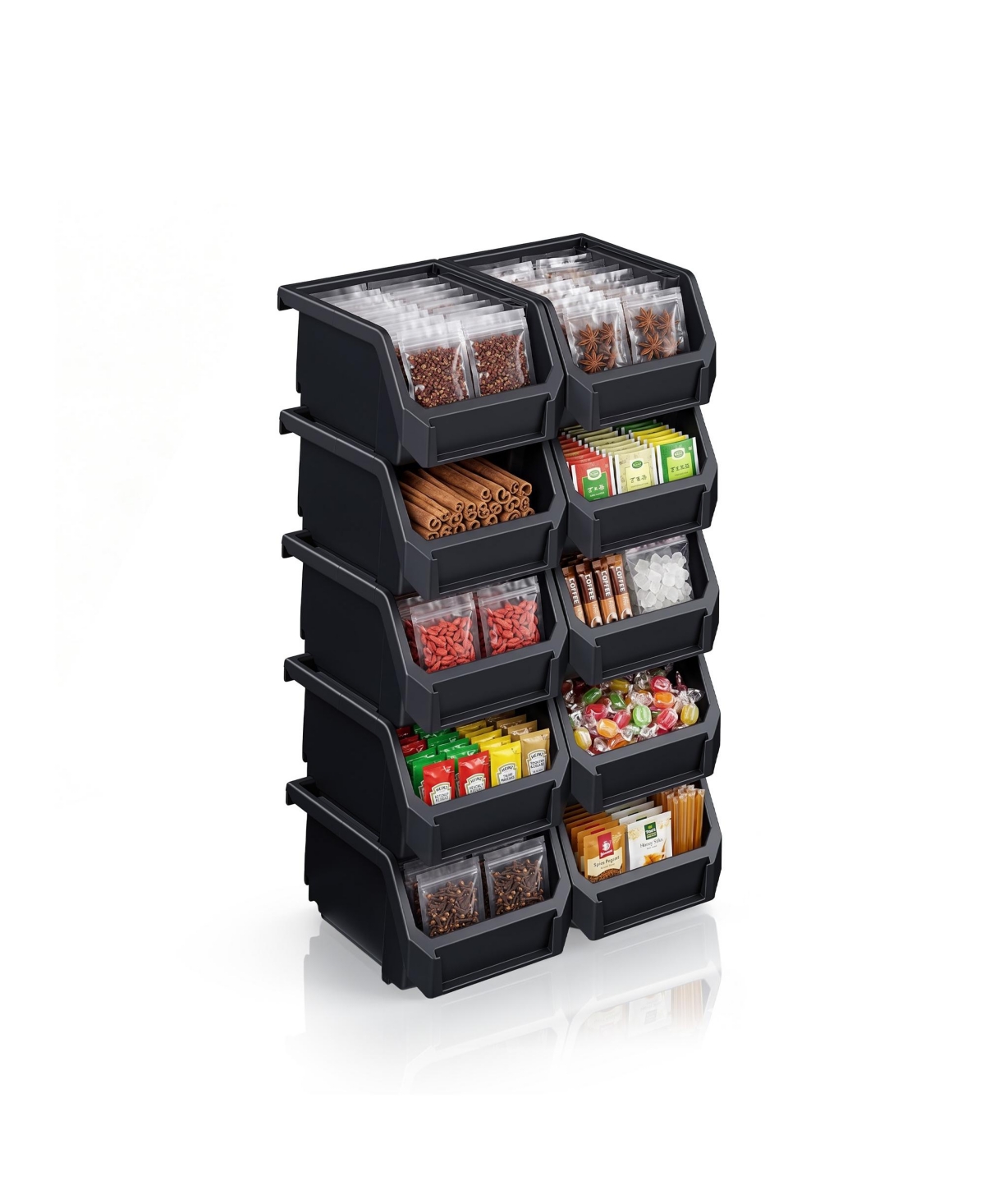 Sorbus Extra Small Open Front Stackable Kitchen Storage Bin