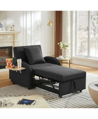 3-in-1 Convertible Sleeper Sofa Chair with USB and Table