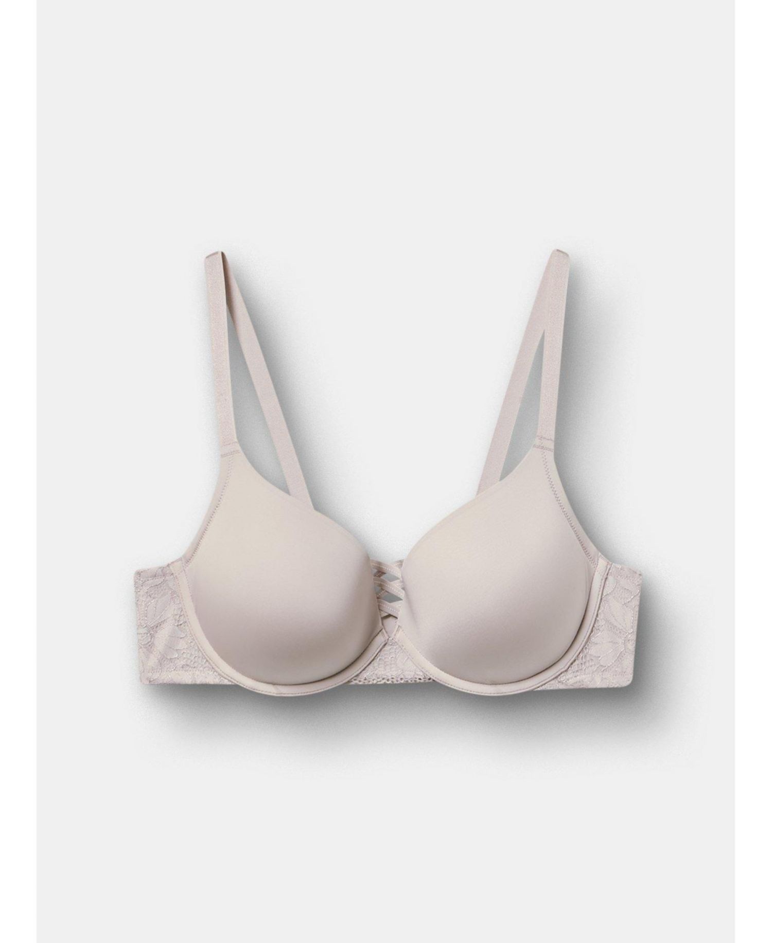 Plus Size Metallic Ava Lace Push-Up Plunge Bra