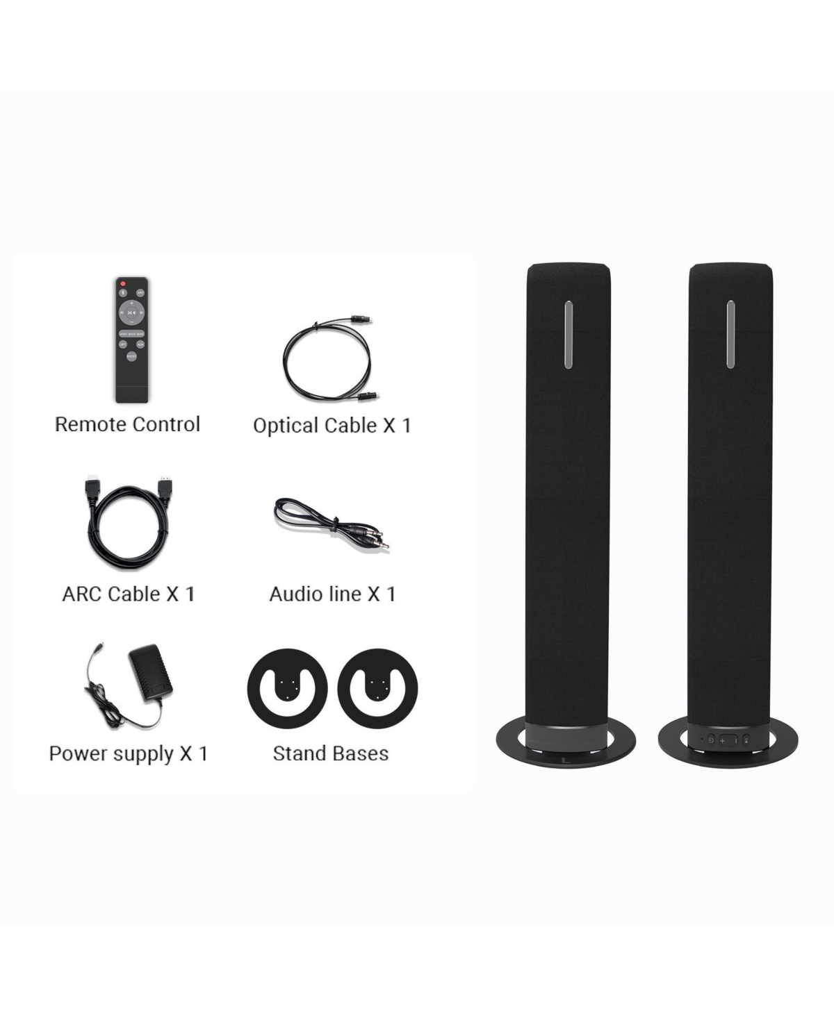 Cowin Bluetooth Sound Bar for Smart Tv 90W 2 in 1