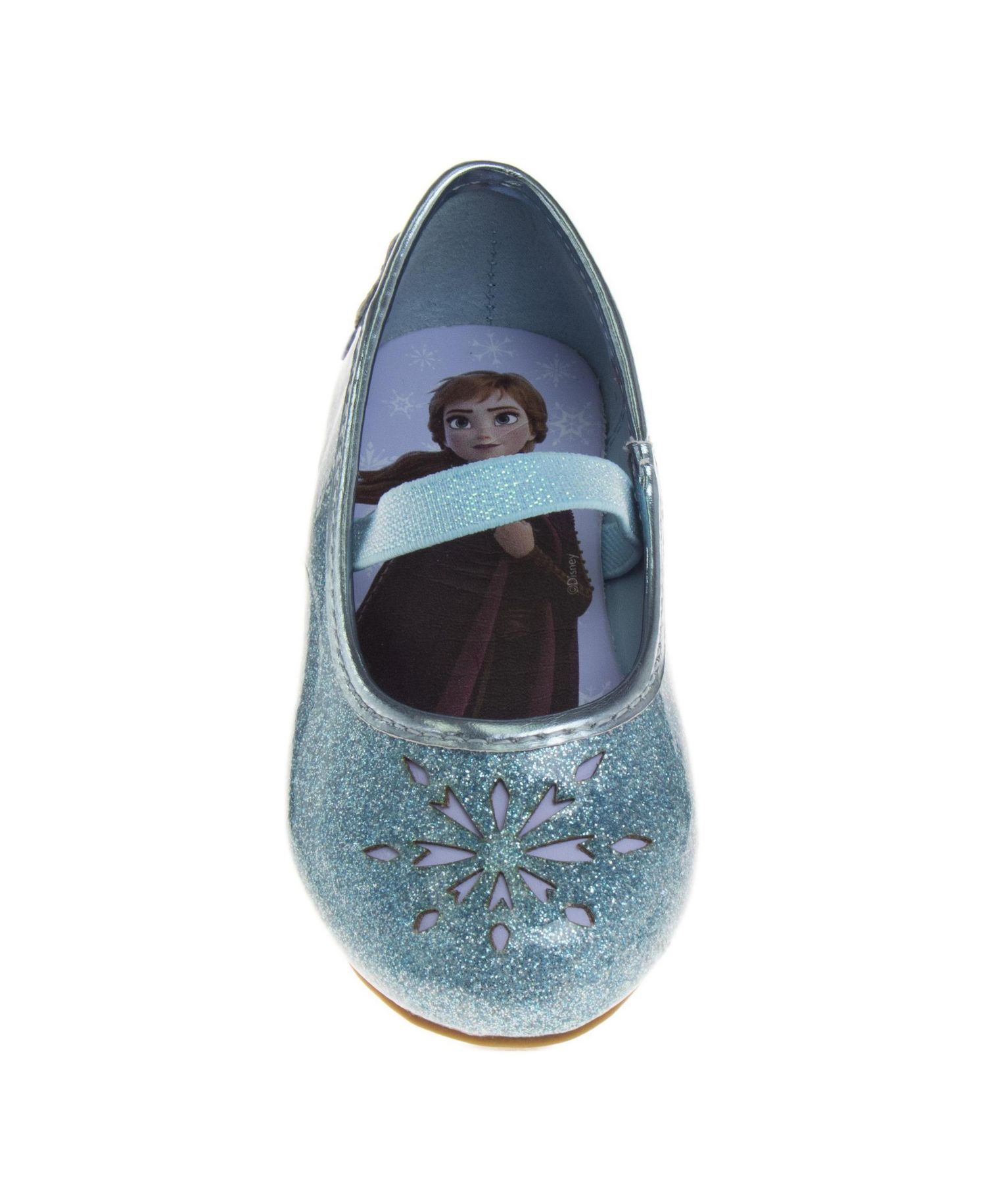 Big Girls Frozen Flat Shoes ( 6 to 11 ) Fun Character Design Easy On/Off Comfort Fit Dress Style Sparkly Detail