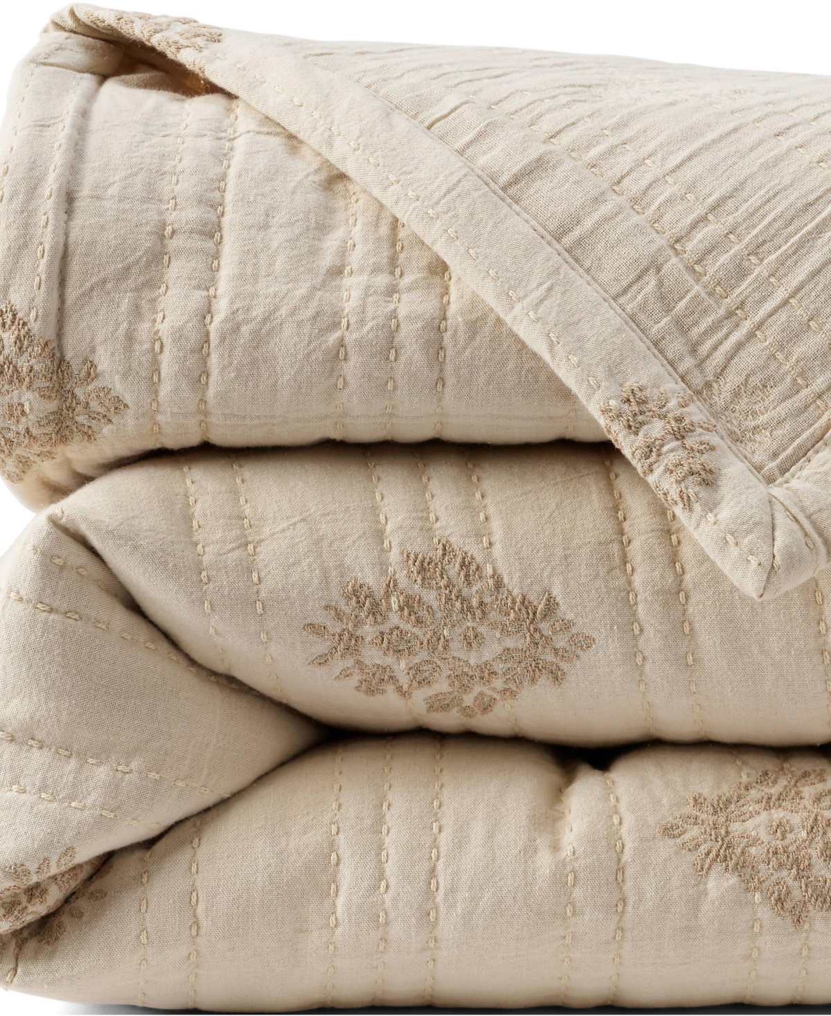 Lands' End Embroidered Matelasse Bed Coverlet