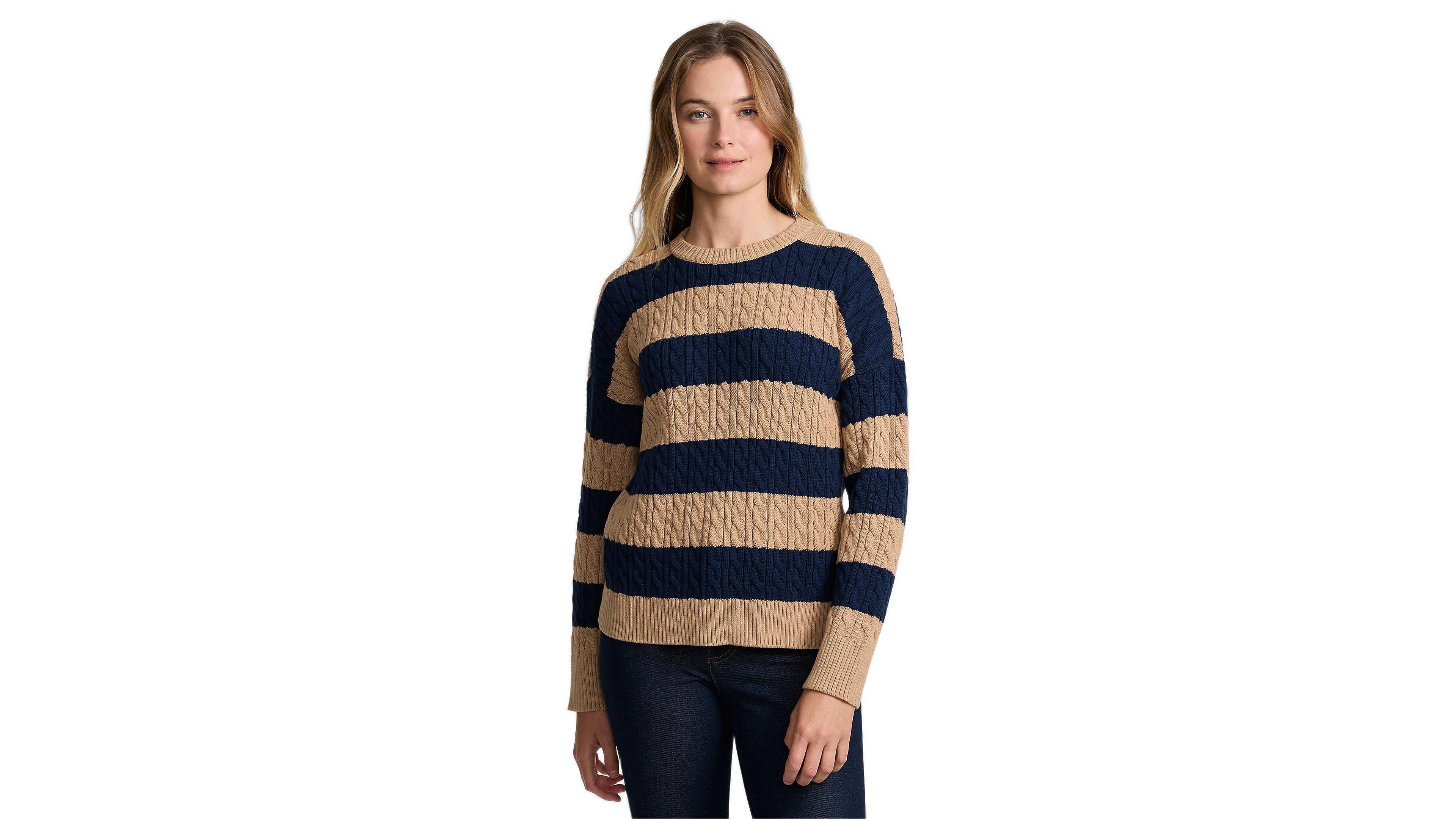 Lands' End Women's Drifter Classic Cable Sweater