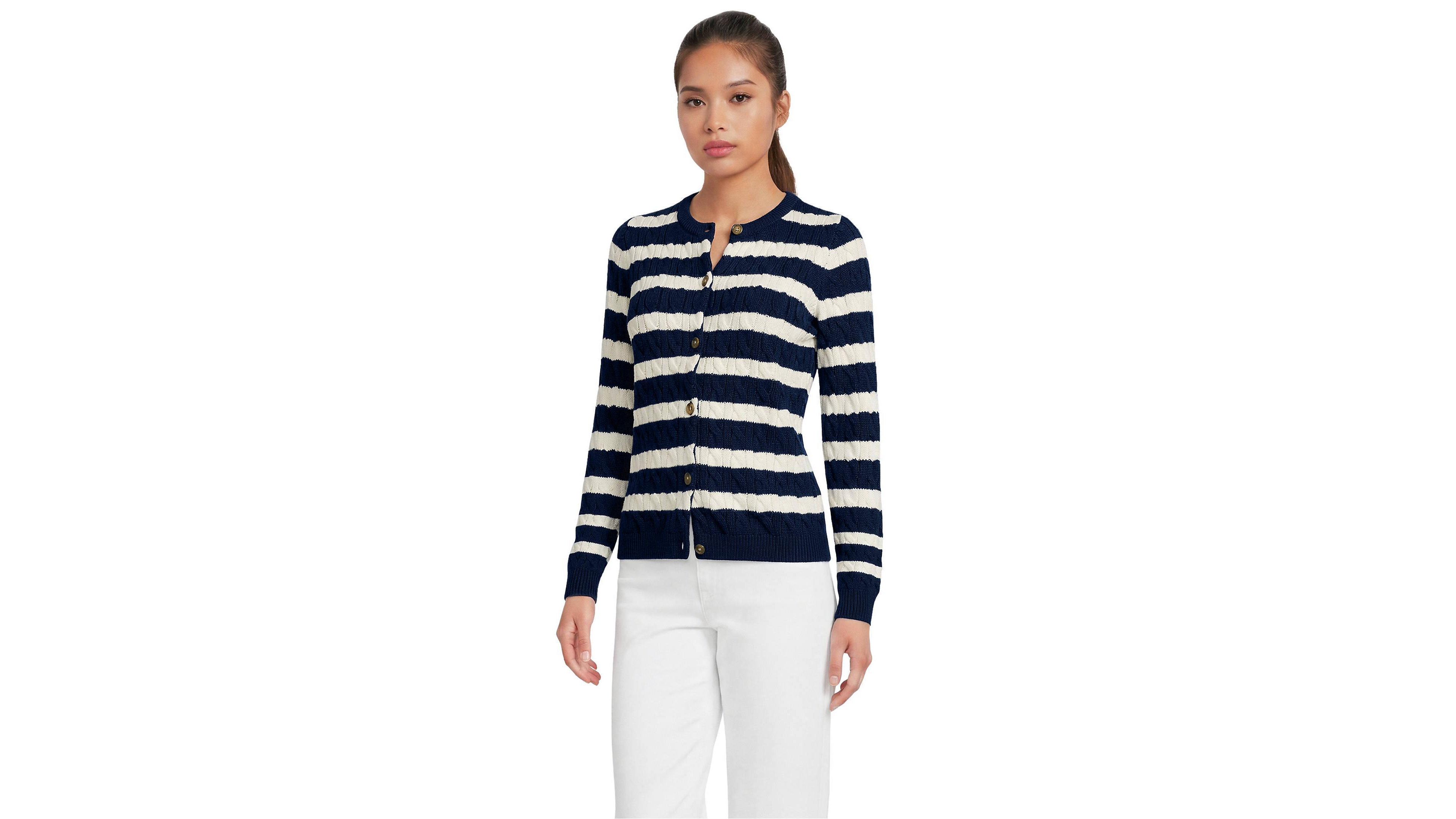 Lands' End Women's Drifter Cable Cardigan Sweater