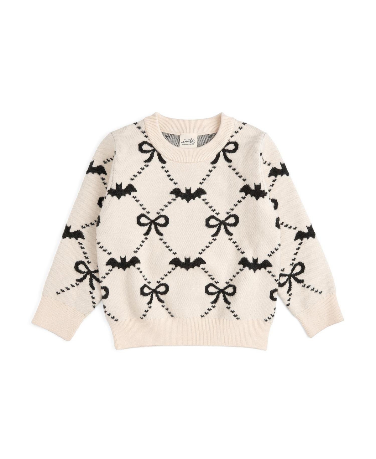 Sweet Wink Little Girls (5-8) Bat Trellis Halloween Sweater