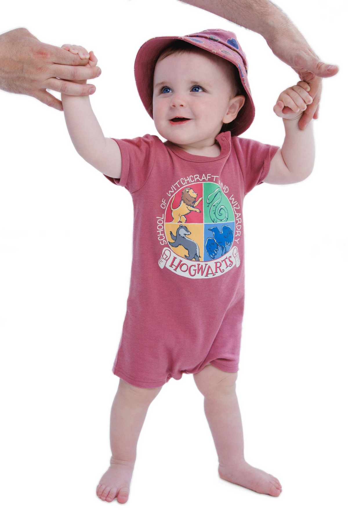 Harry Potter Toddler Boys Romper and Bucket Sun Hat Outfit Set