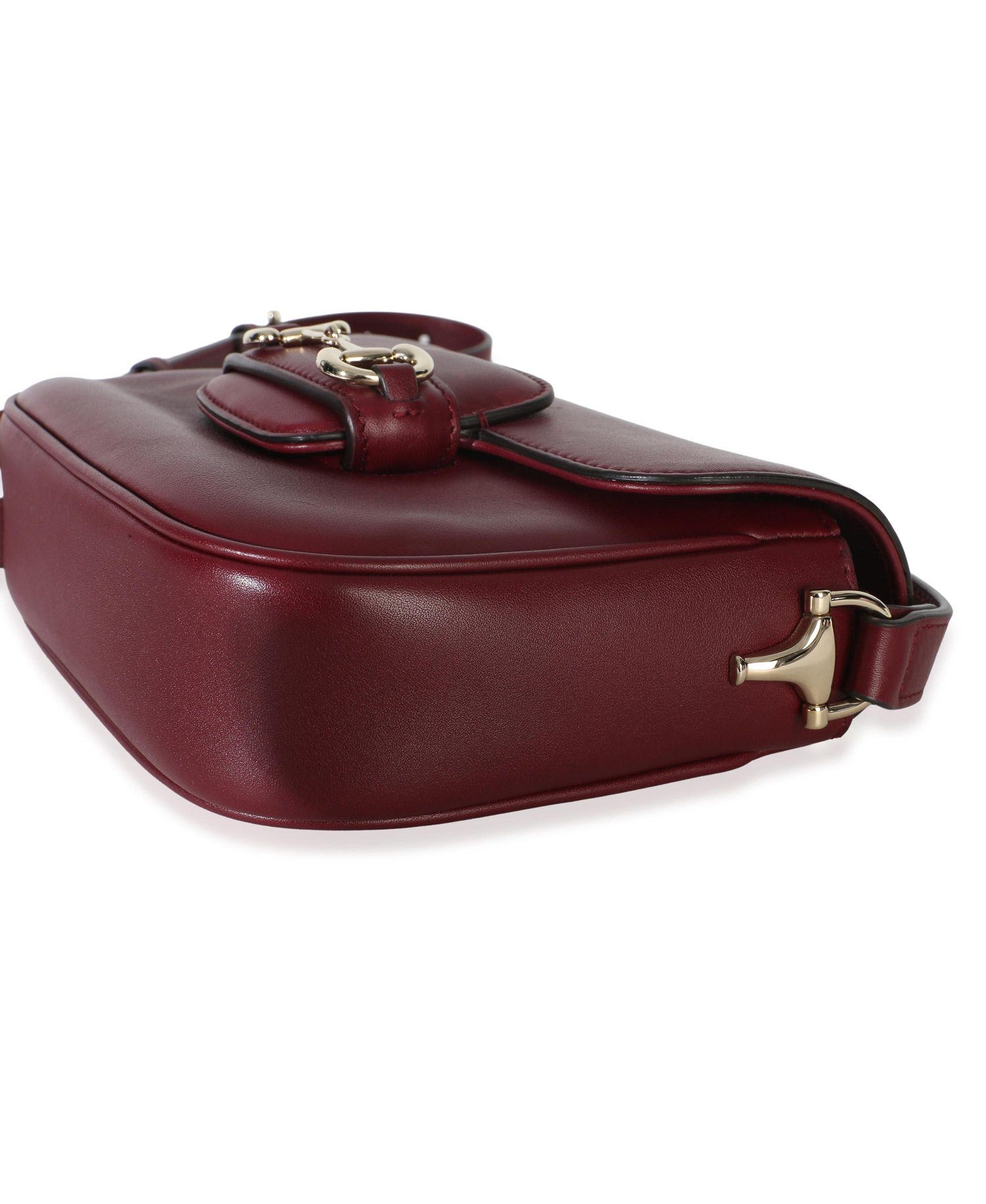 Red Soft Calfskin Horsebit 1955 Small Shoulder Bag