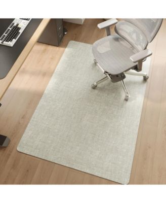PU Leather Office Chair Mat Non Slip Hard Floor Protector Silent Rolling Desk Mat