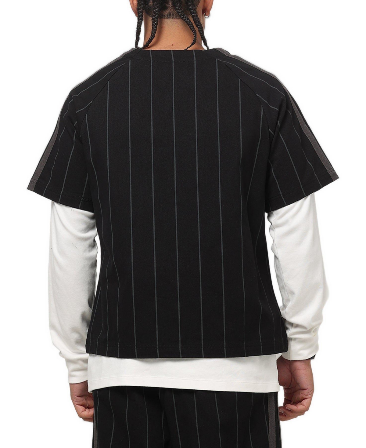 Carre Men's City Series Pinstriped V-Neck Short-Sleeve Jersey