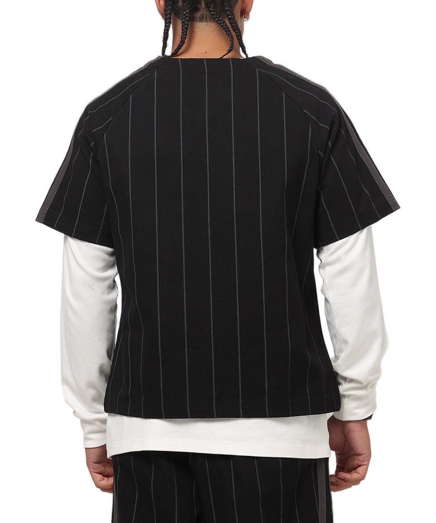 Men's City Series Pinstriped V-Neck Short-Sleeve Jersey