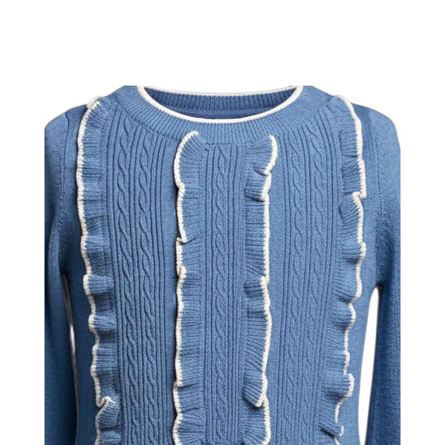 Little and Big Girl's (6-12) Ruffle Bodice Sweater Dress