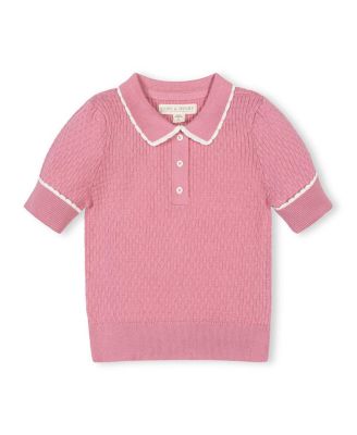 Little and Big Girl's (XXS-L) Organic Peter Pan Collar Sweater Polo