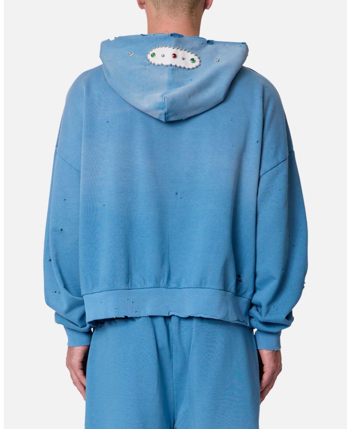 mnml Men's Mojave Oversized Distressed Faded-Wash Hoodie