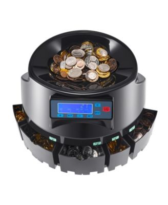 Model 1550 Five Denomination Coin Counter Sorter Machine, 300 Coins Per Minute, 2000 Coin Hopper