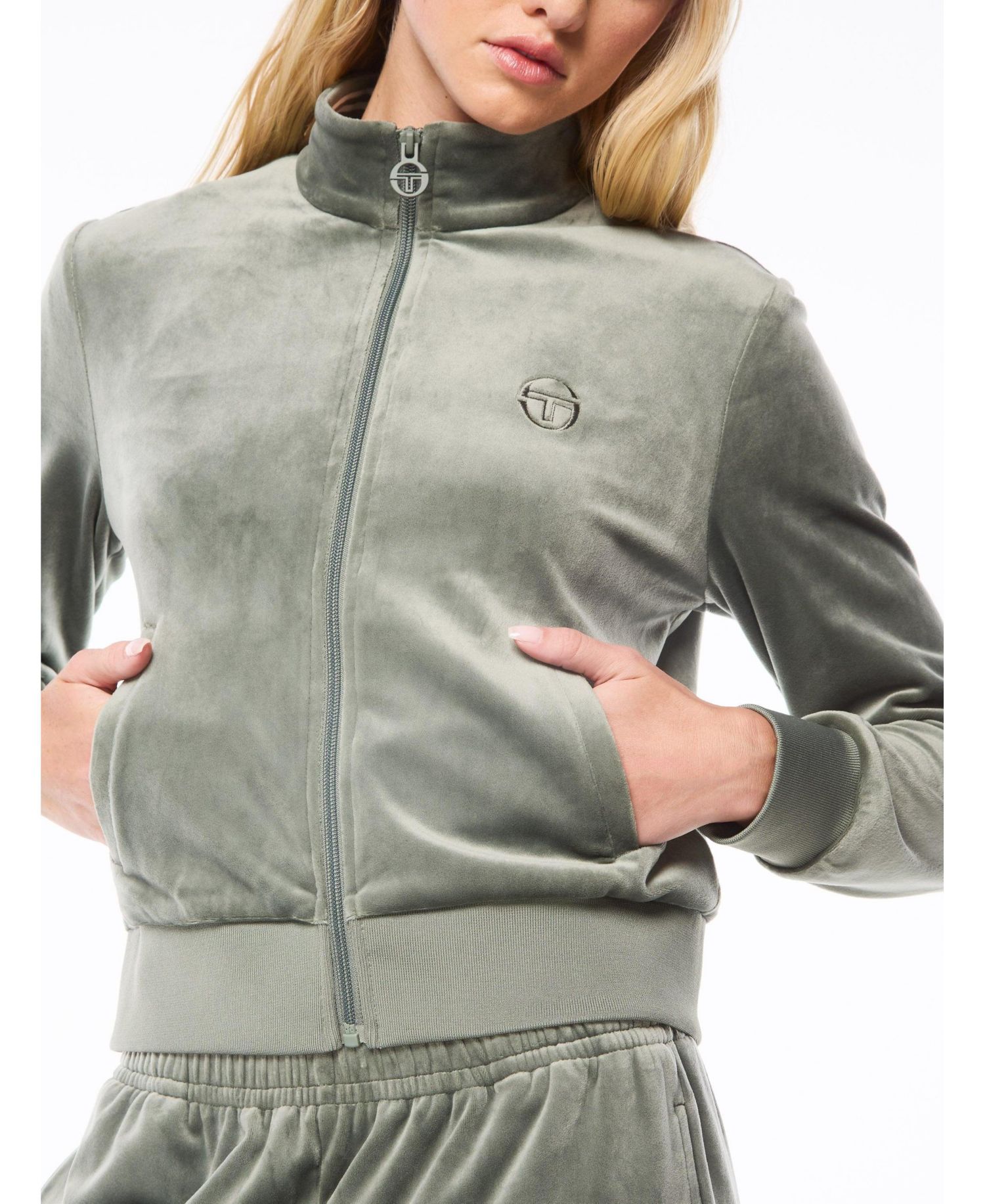 Women's Nuvola Velour Mock-Neck Full-Zip Track Jacket