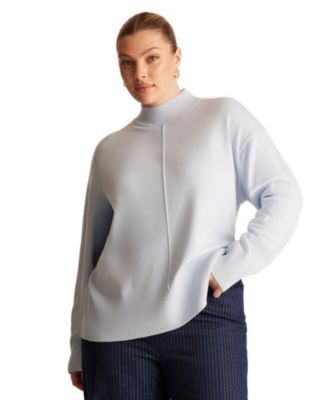 women's Neve Ribbed High Neck Knit Sweater