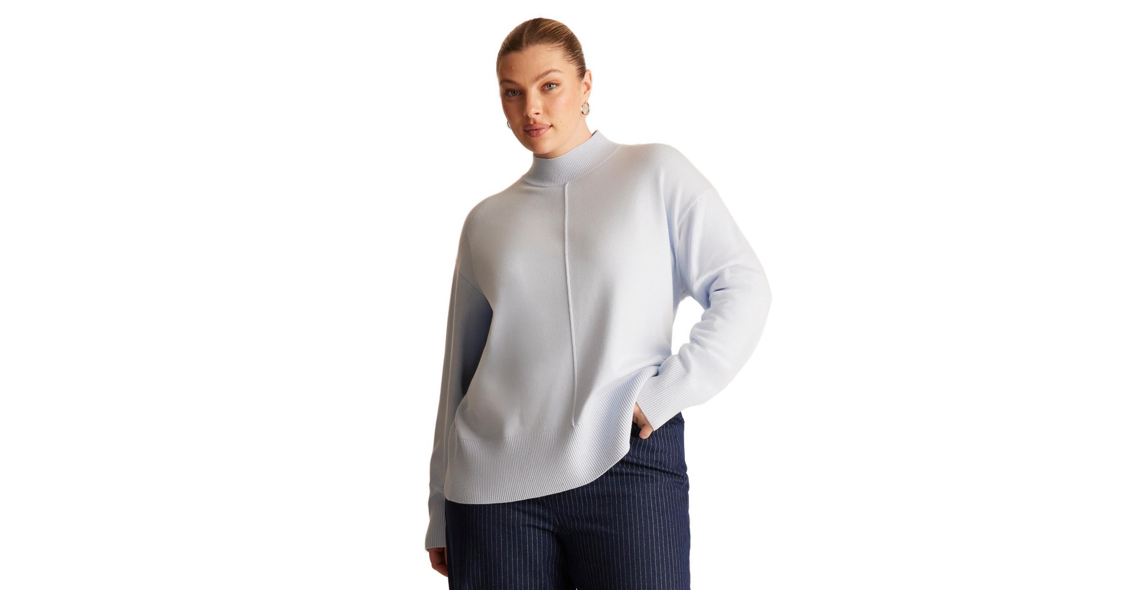 Estelle women's Neve Ribbed High Neck Knit Sweater
