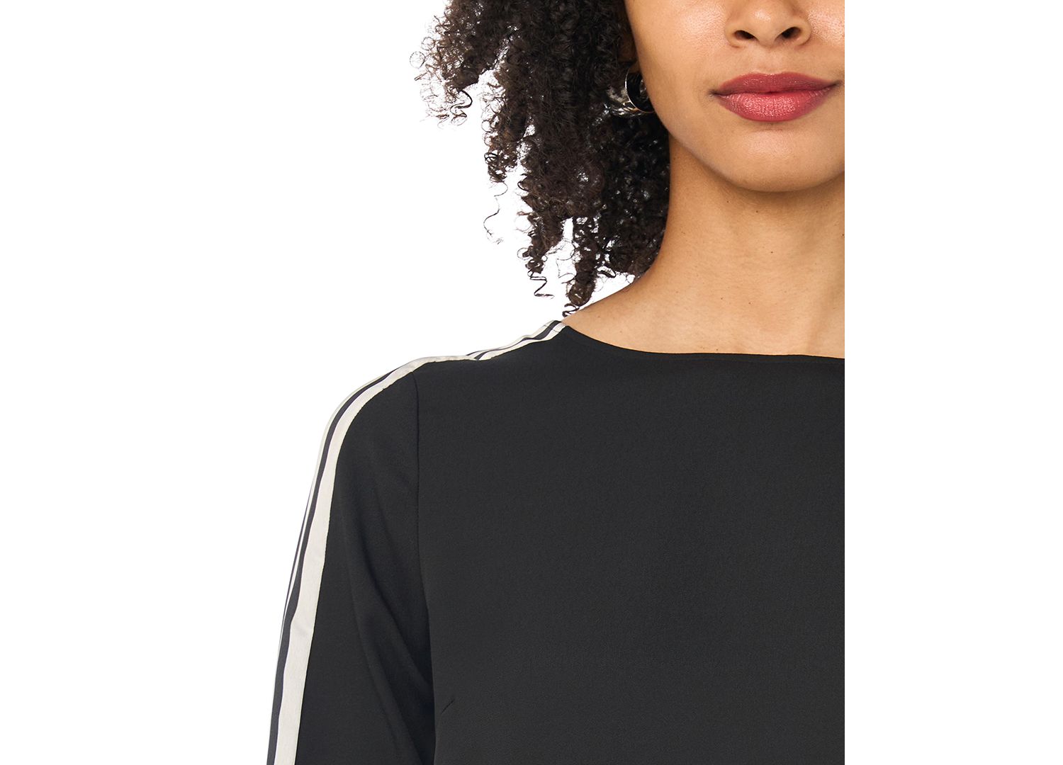 Women's Contrast-Trim Long-Sleeve Top