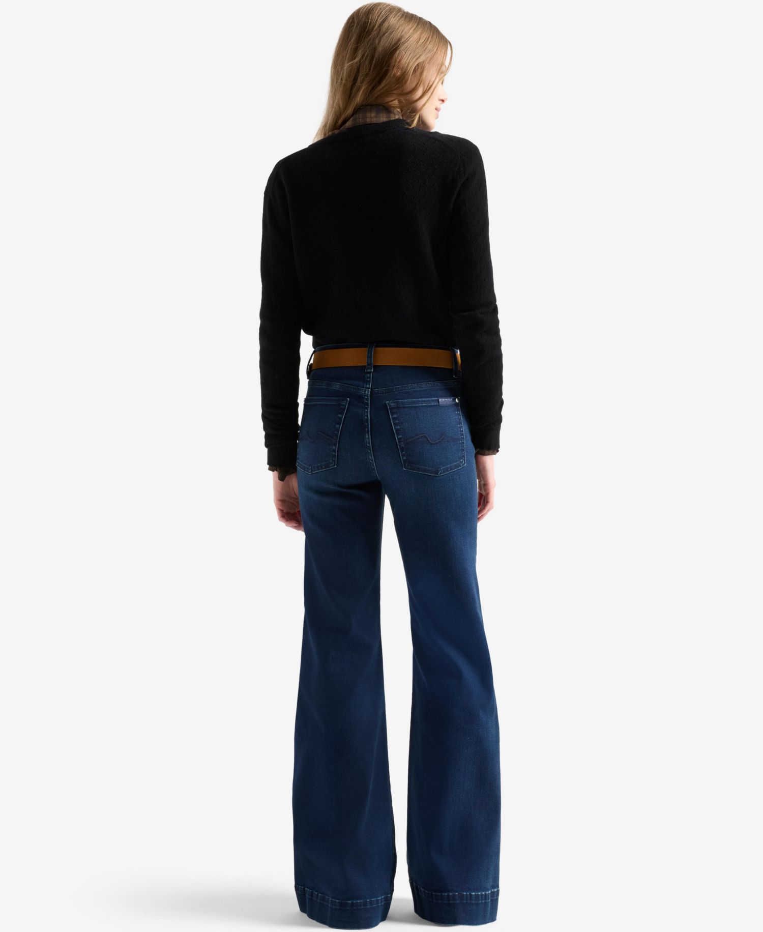 Women's Modern Dojo High-Rise Wide-Leg Trouser-Style Hem Jeans