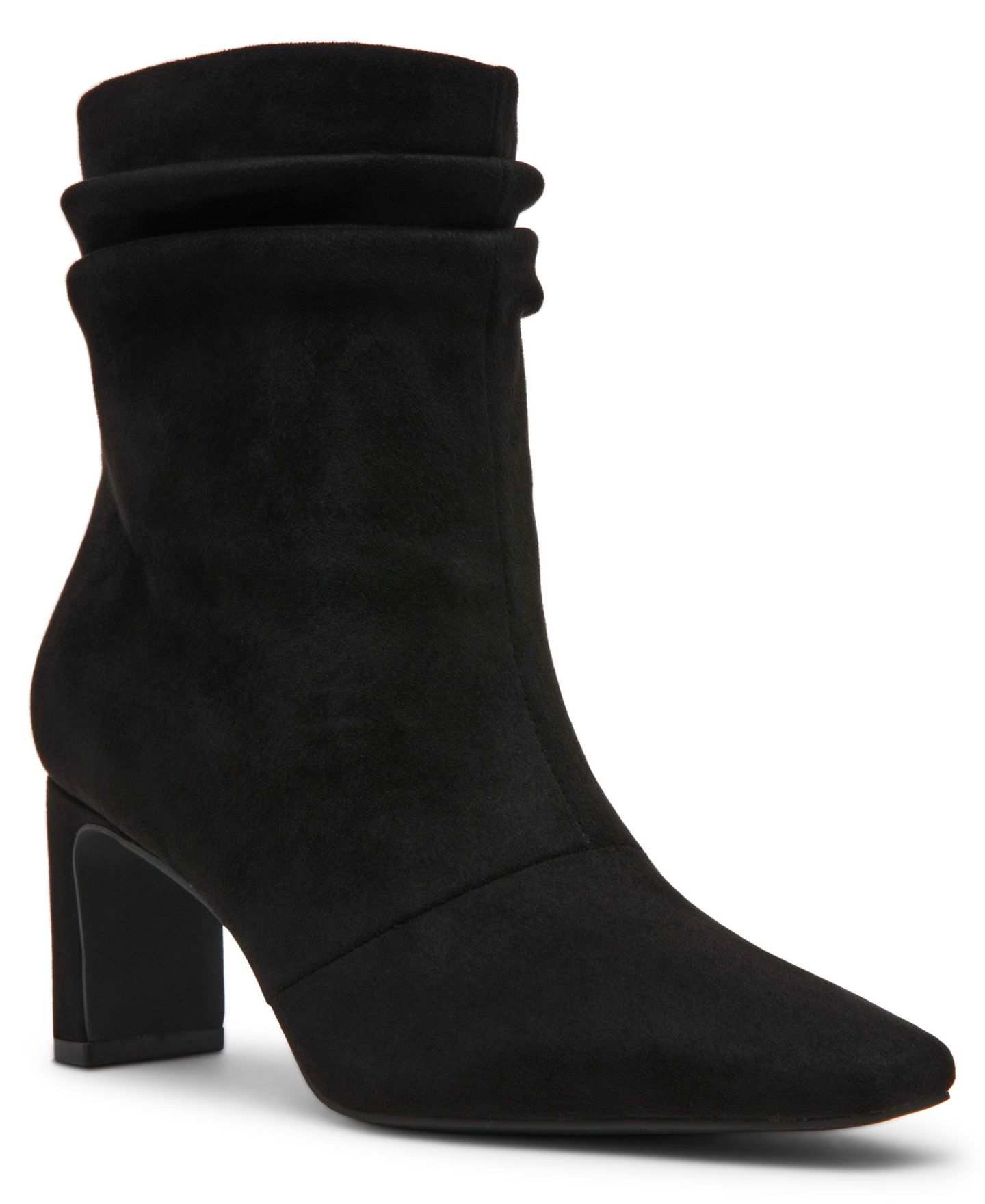 Женские ботинки Anne Klein Cabrini Block Heel Square Toe Booties, цвет: Чёрный — фото 1
