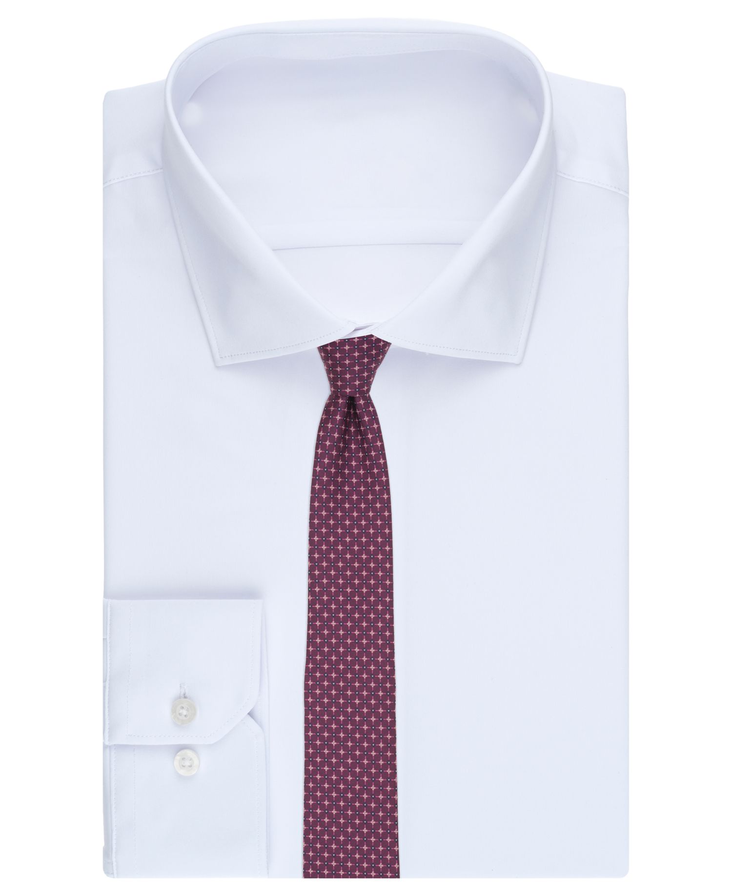 Men's Geometric-Print Skinny Tie