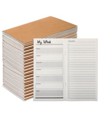 50 Bulk Pocket Weekly Planner Daily To Do List Journal For School Teacher Gifts