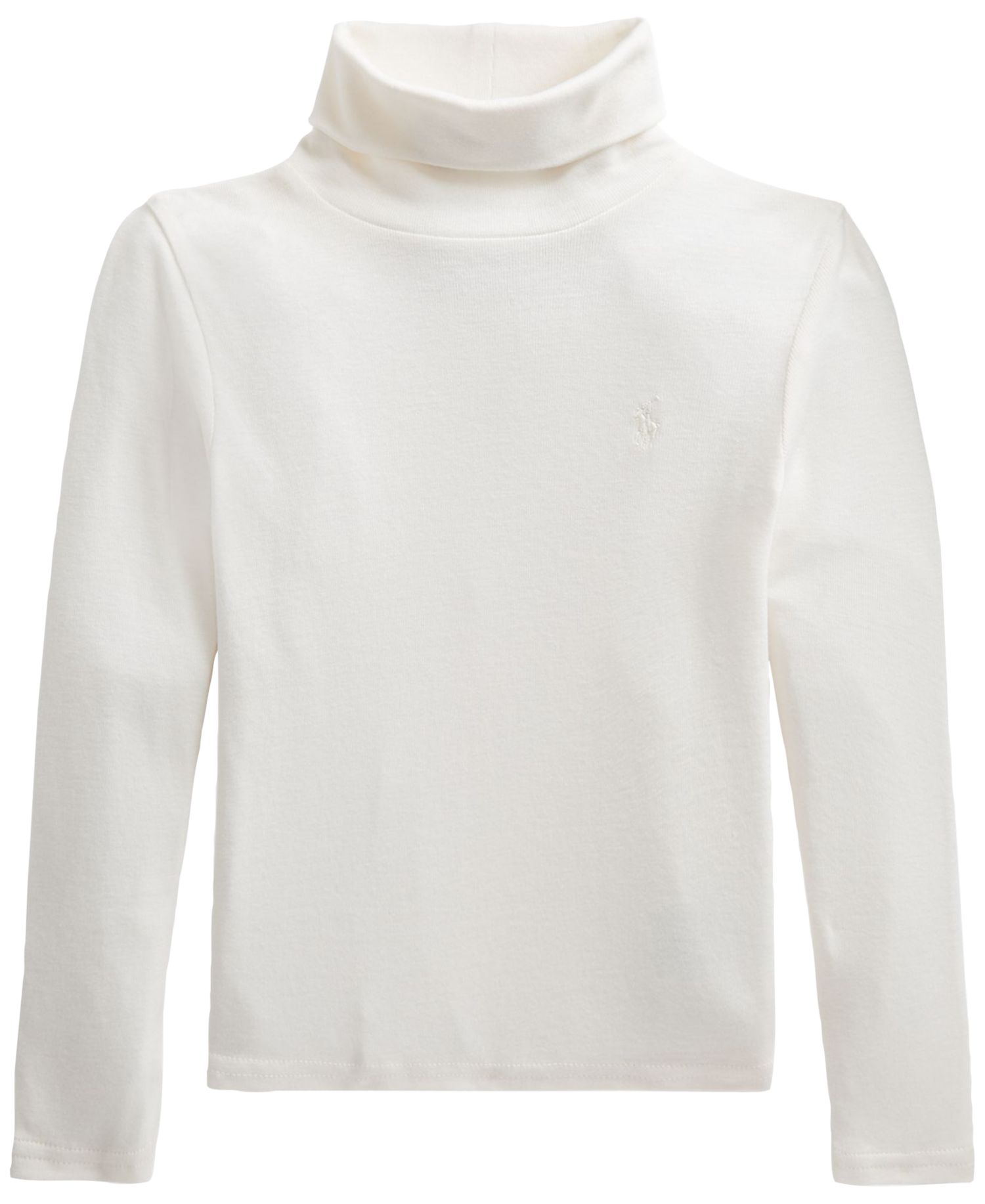 Girls' 2T-6X Long-Sleeve Ribbed Turtleneck T-Shirt