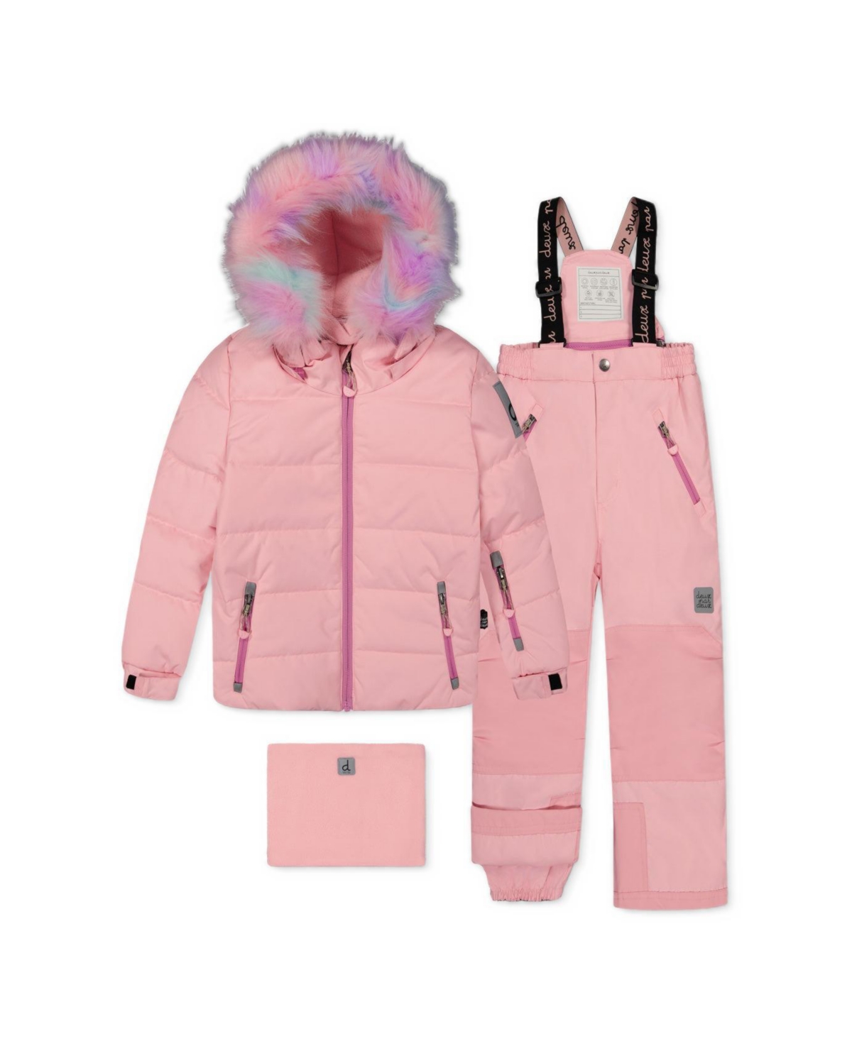 Deux par Deux Big Girls (6-14)Two Piece Play Snowsuit - Light pink