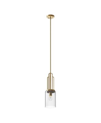 Kimrose 7" Wide Brushed Natural Brass Mini Pendant