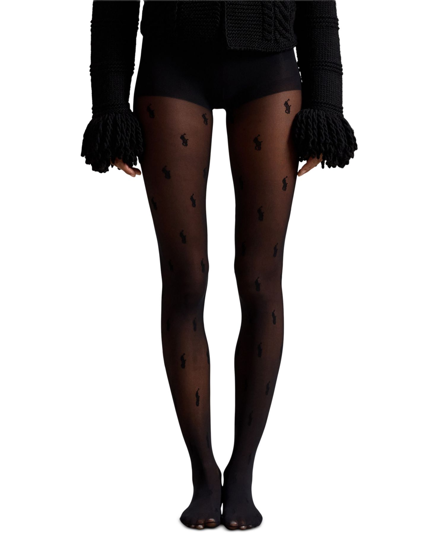 Women's Allover Pony Pattern Control Top 20 Denier Tights