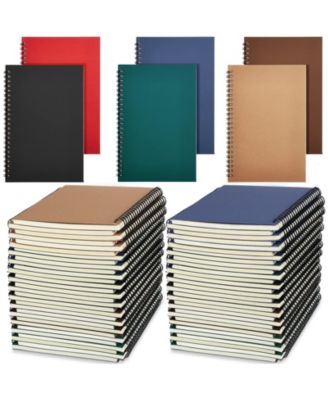 36 Pack Hard Cover Spiral Lined Notebooks Bulk A5 Ruled Journal School Office Supplies