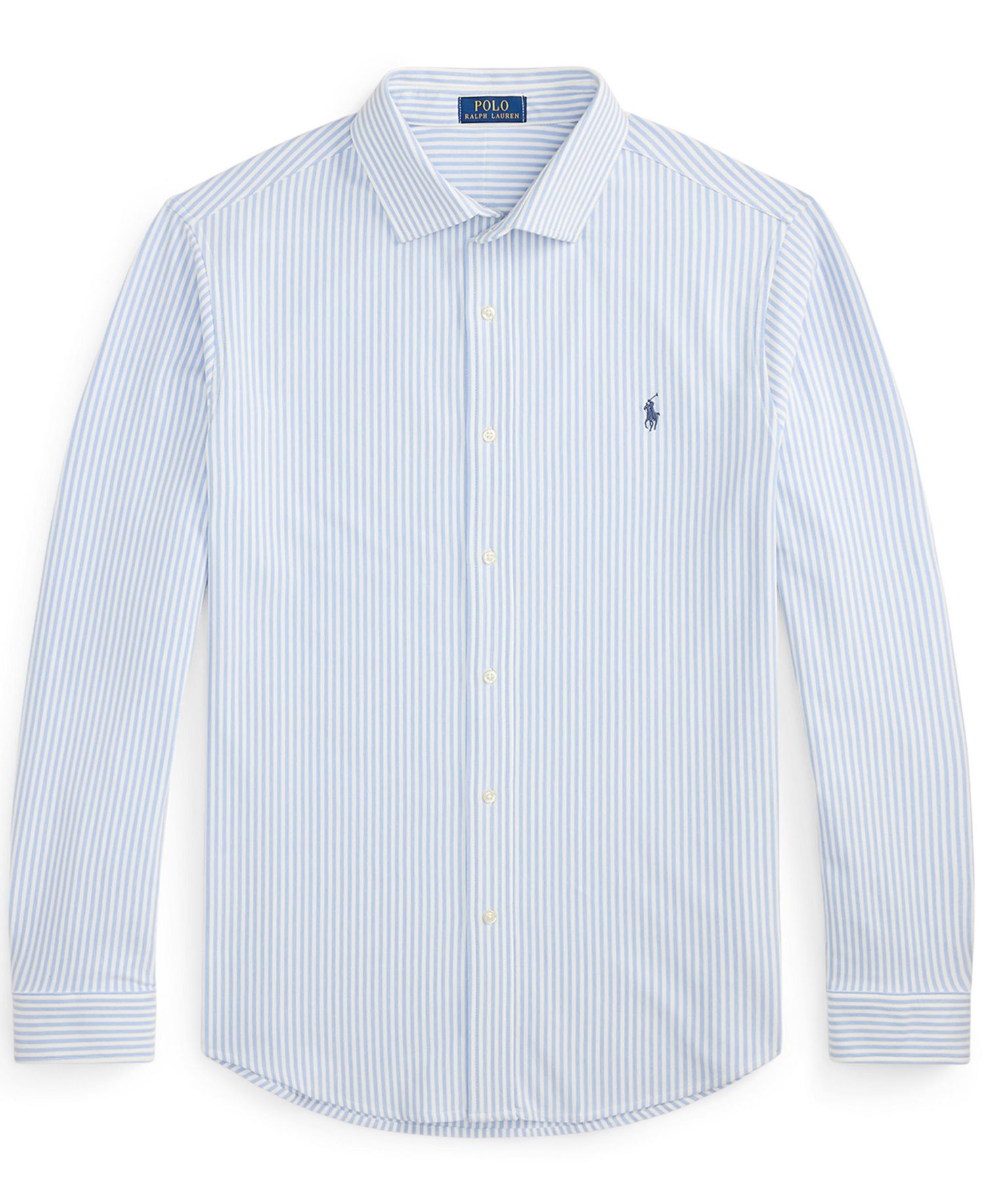 Men's Big & Tall Striped Stretch Knit Oxford Shirt